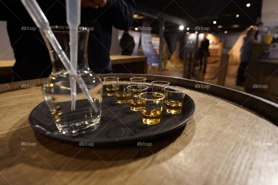 whiskey taste in scottish distillery