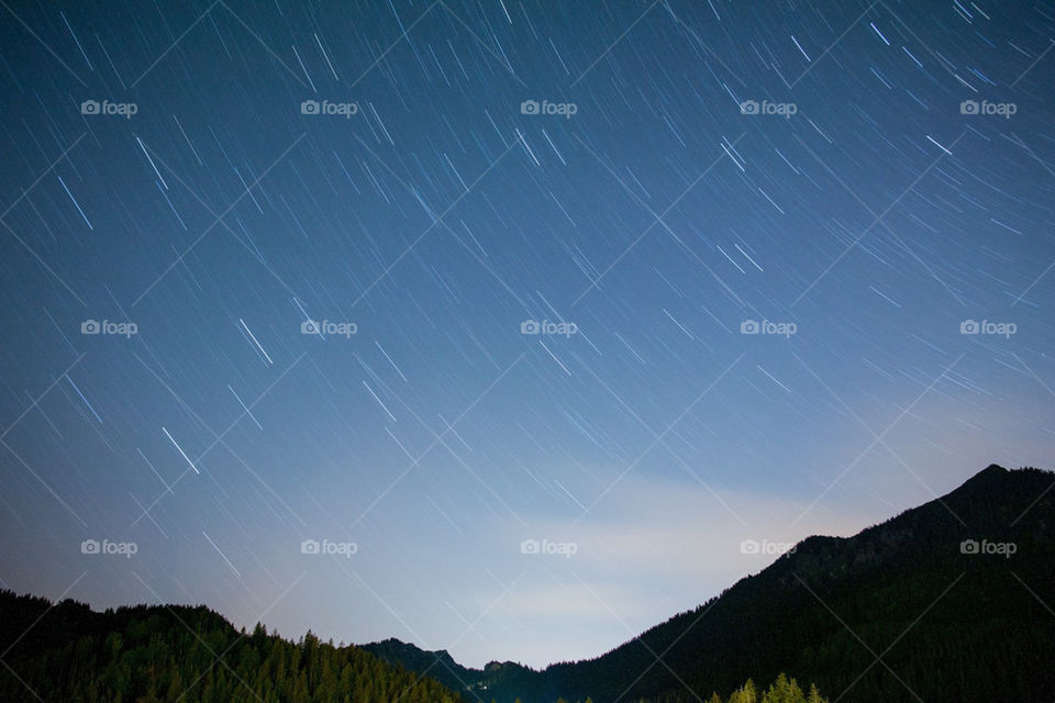 View of Spitzingsee lake at night