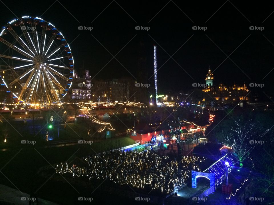 Festival, Ferris Wheel, Evening, Light, Music