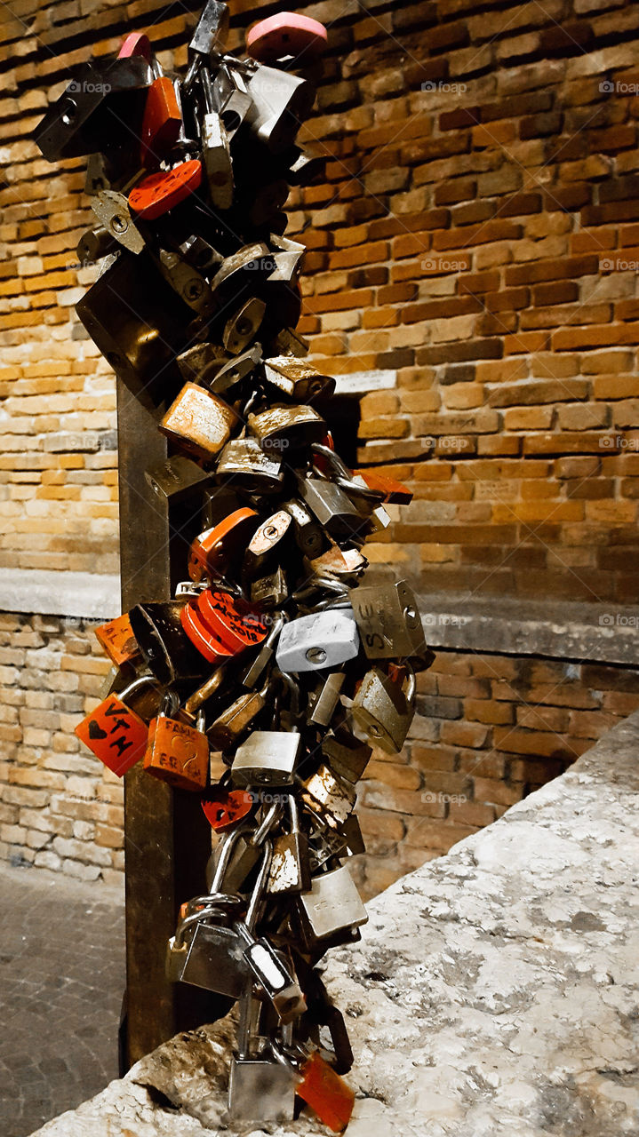 Padlock in Verona in Italy