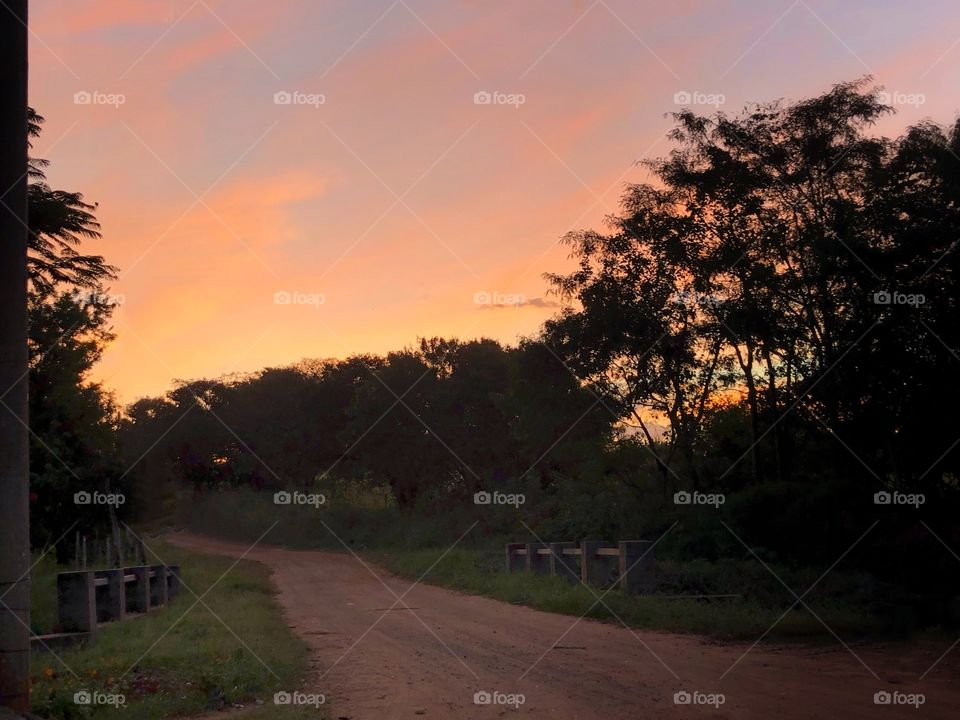 Hidden path at Twilight... you can find great places when daring to get lost while looking for a good place to photograph the sunset. Amazing colors in the sky! A treasure hidden in the city.