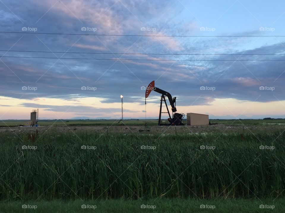 Oil rig. Oil rig in North Dakota