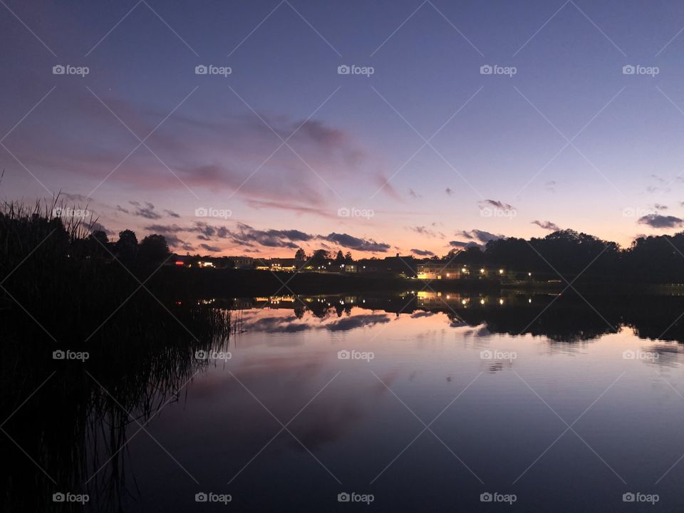 Sunset at a Lake in Michigan