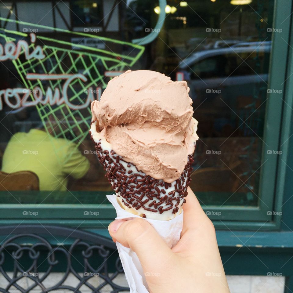 Chocolate Custard. In the heart of Vienna, VA along the quaint but busy Church St is a delectable custard store called Nielsen's.