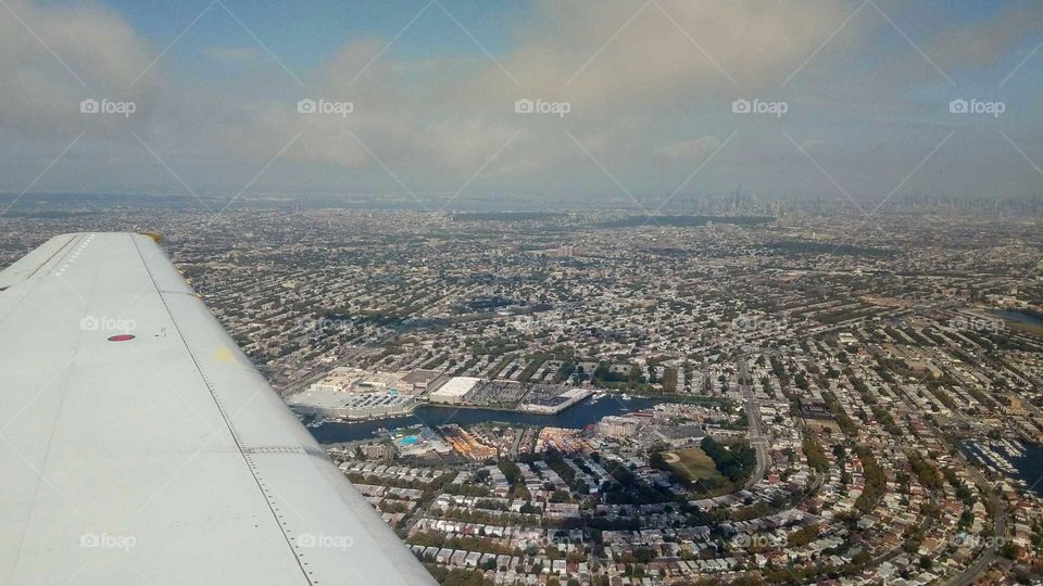A view of NY during desent to JFK.