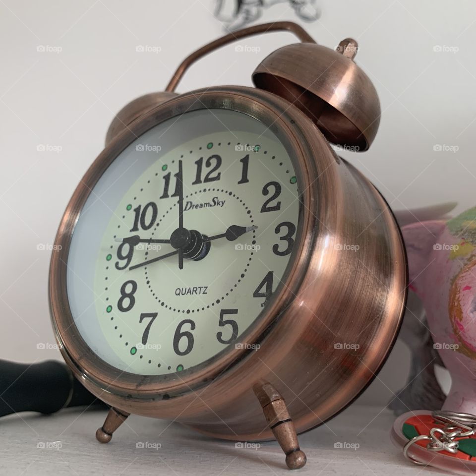 Cute old fashioned alarm clock