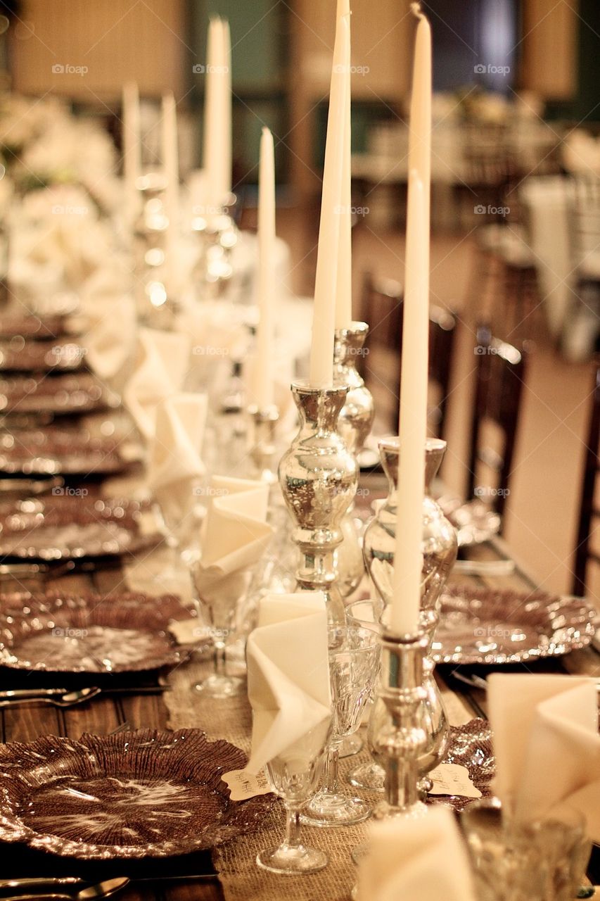 Wedding table setting