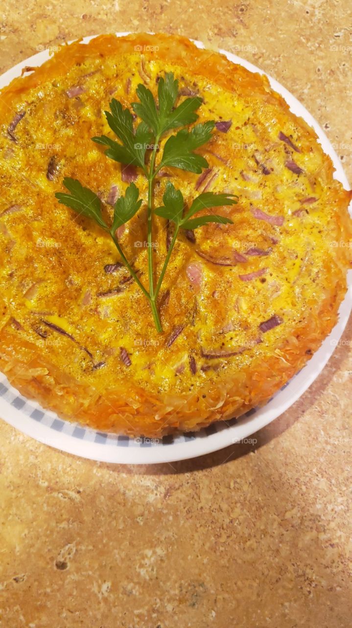 a quiche for breakfast 😋