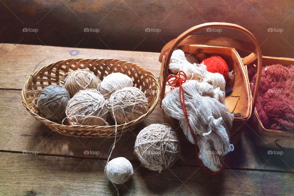 Wood, Wooden, Basket, Food, Table