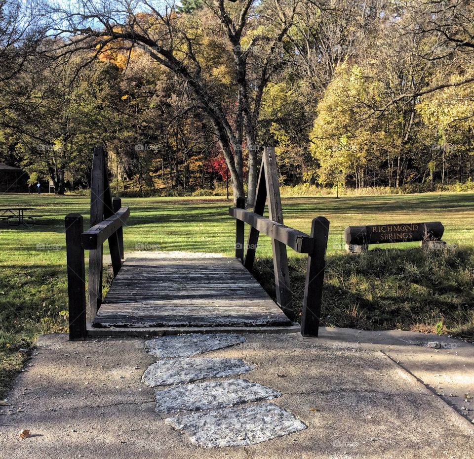 Access to Richmond Springs area in Backbone State Park. 