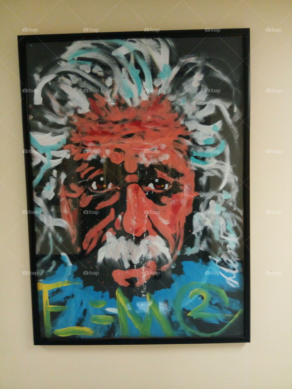 painting of Albert Einstein
