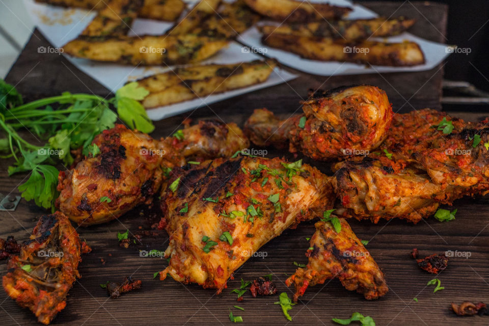 Chicken with peri peri sauce