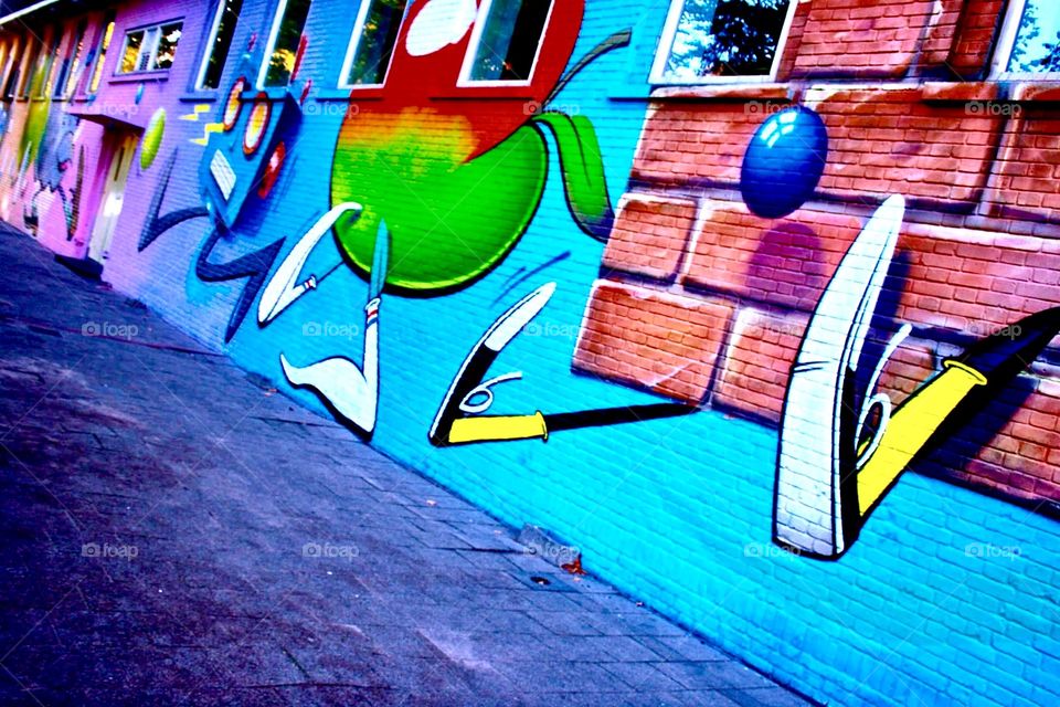 Graffiti wall in Rotterdam 