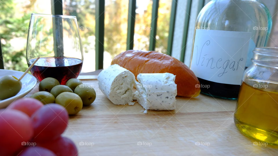 Taste and try these things in Napa, grapes, olives, olive oil, vinegars, cheese and wines.