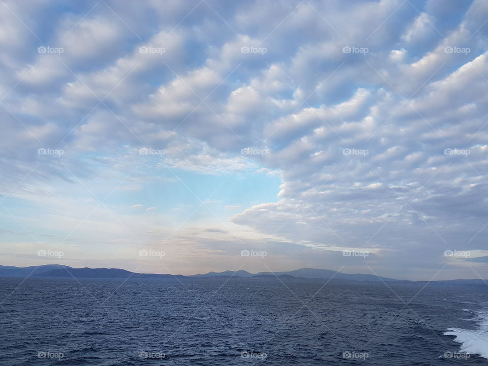 magnificent view of the beach and clouds