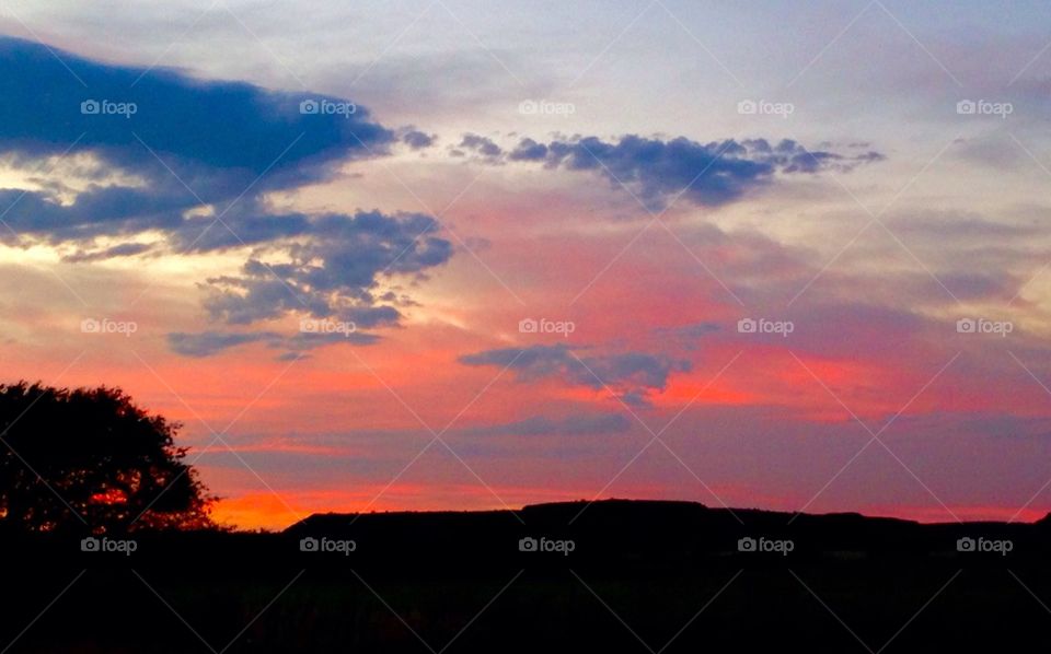 Sun sets on the Mesa. 