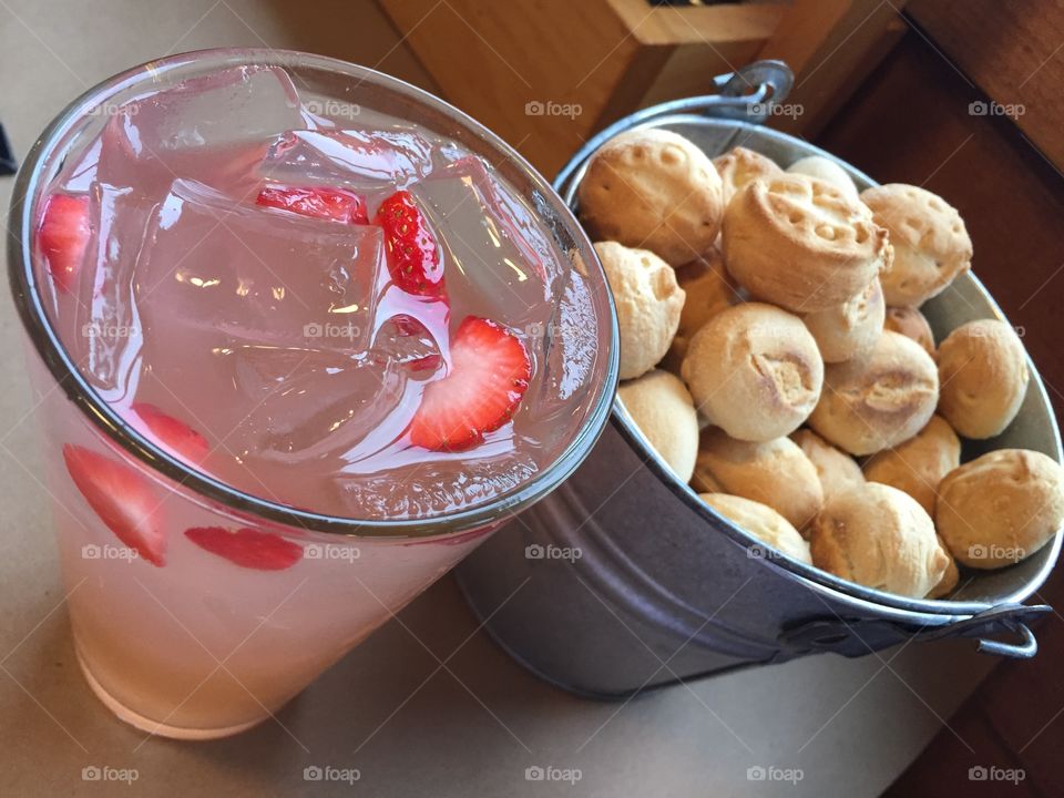 Strawberry basil lemonade