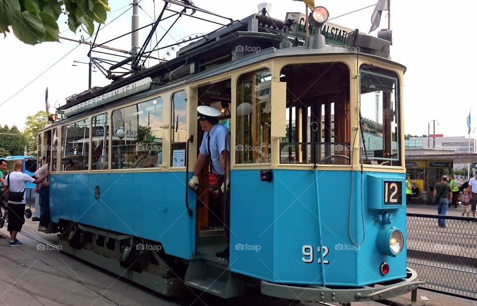 old tram in Gothenburg city