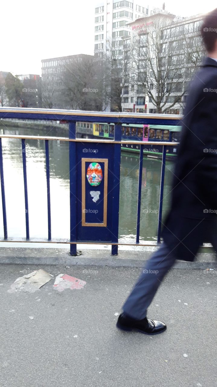 Face Mask On The Bridge