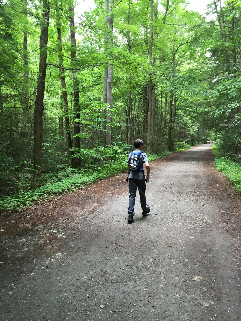 Boy on a trail