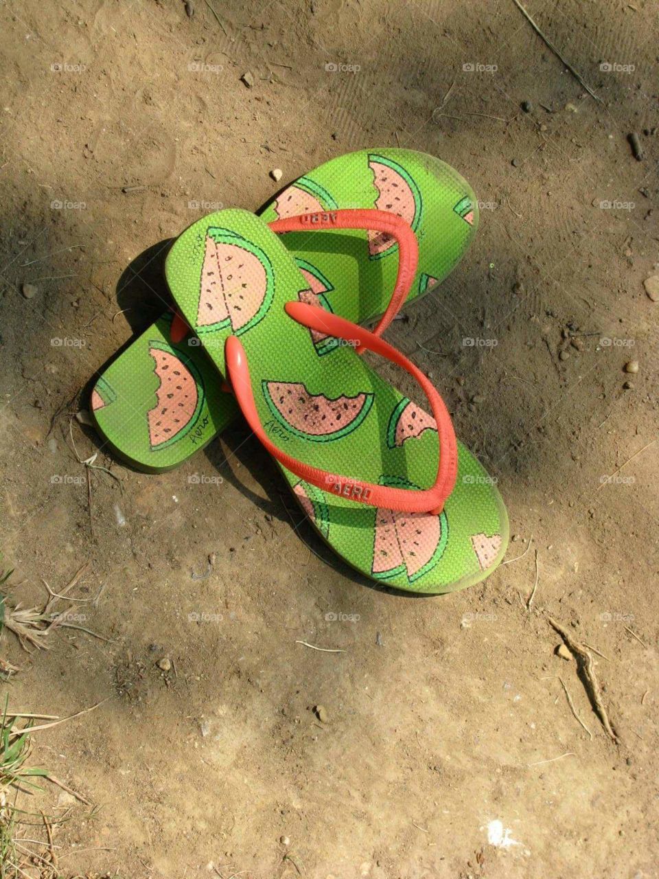watermelon flip flops