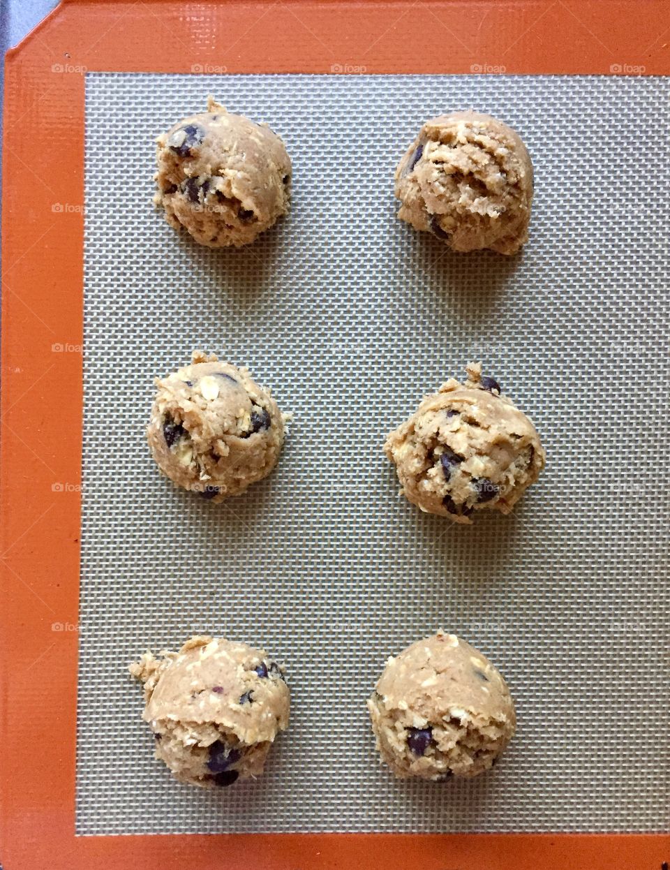 Orange Color Story - cookie dough on a non-stick baking mat