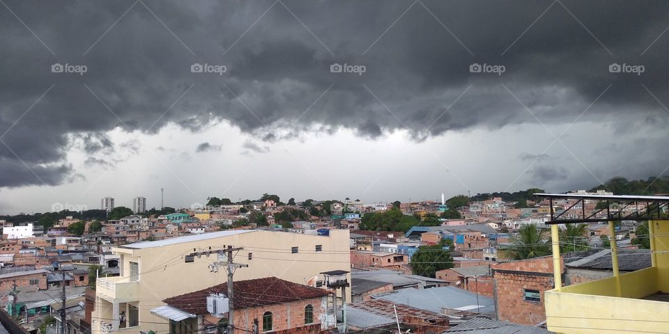 Tempestade fortíssima no bairro do Coroado - Manaus - Amazonas - Brasil