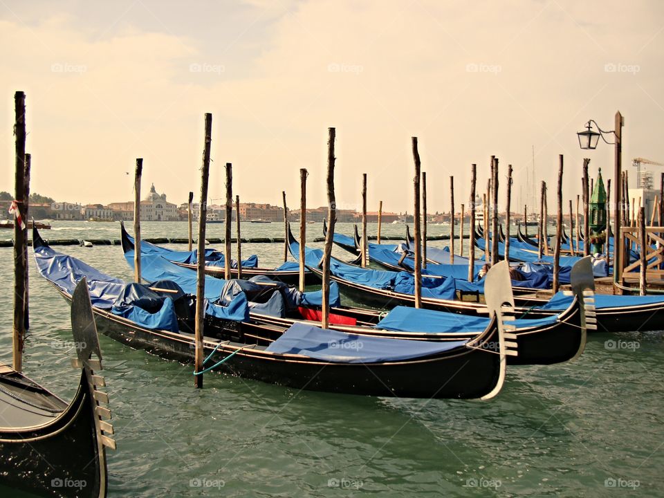 Gondolas Venice Canal