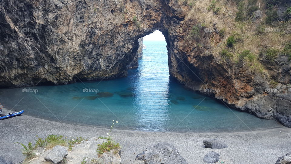 Hidden beach in Calabria, Italy