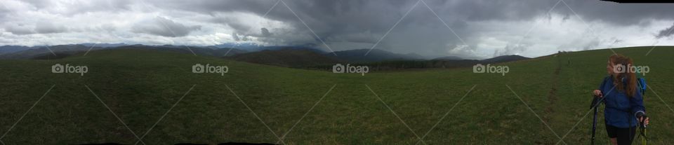 Max Patch, NC before the storm