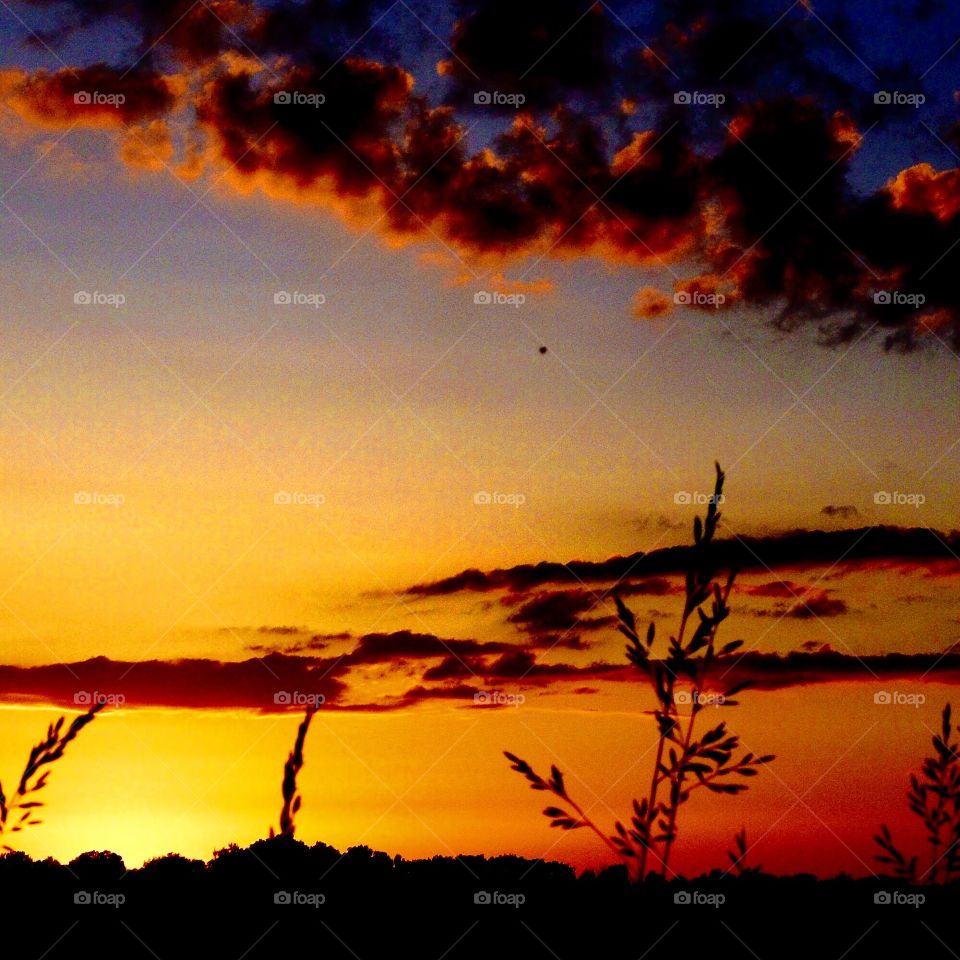 Beautiful sunset in Indiana 