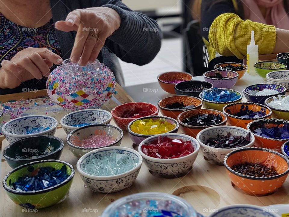 Turkish lamp workshop