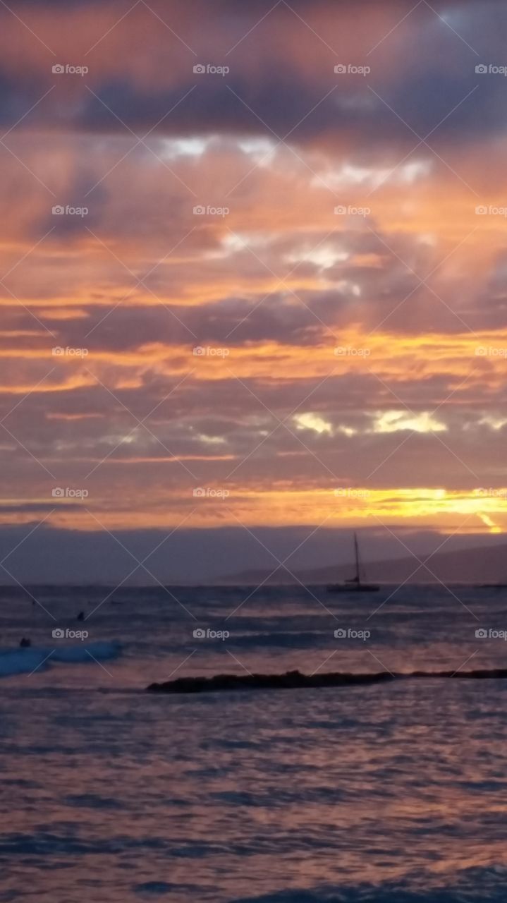 Sunset Waikiki Beach