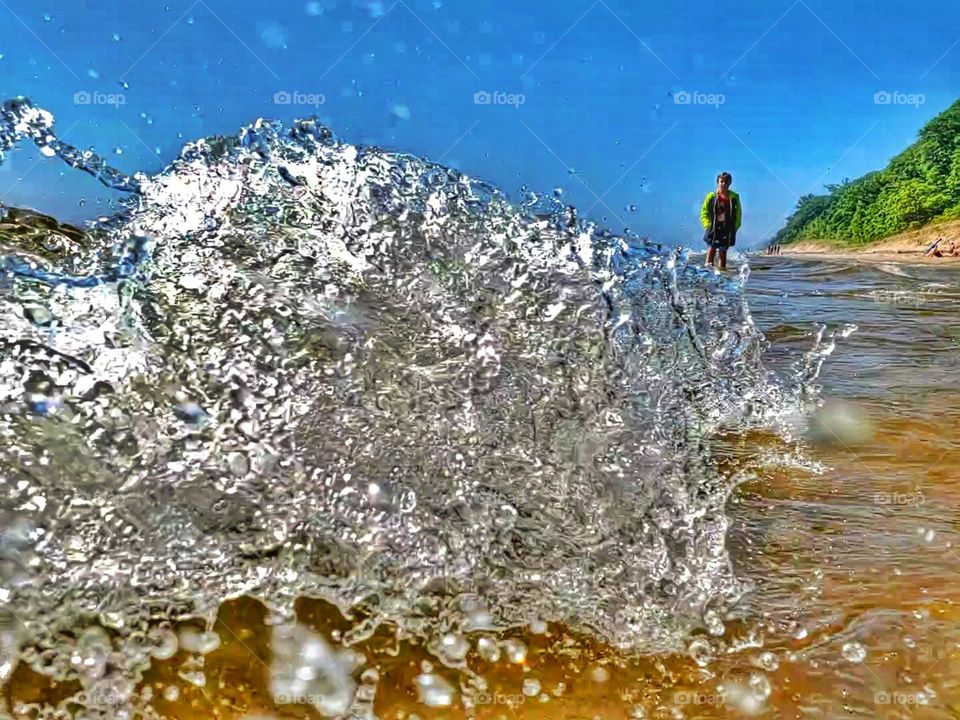 Lake Michigan waves