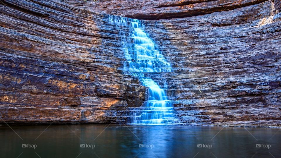 Rocky gorge waterfall