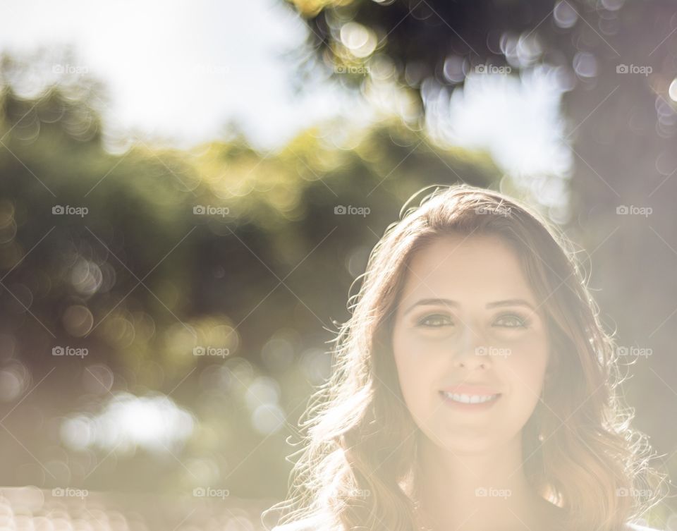 Beautiful Woman Smiling in the sun