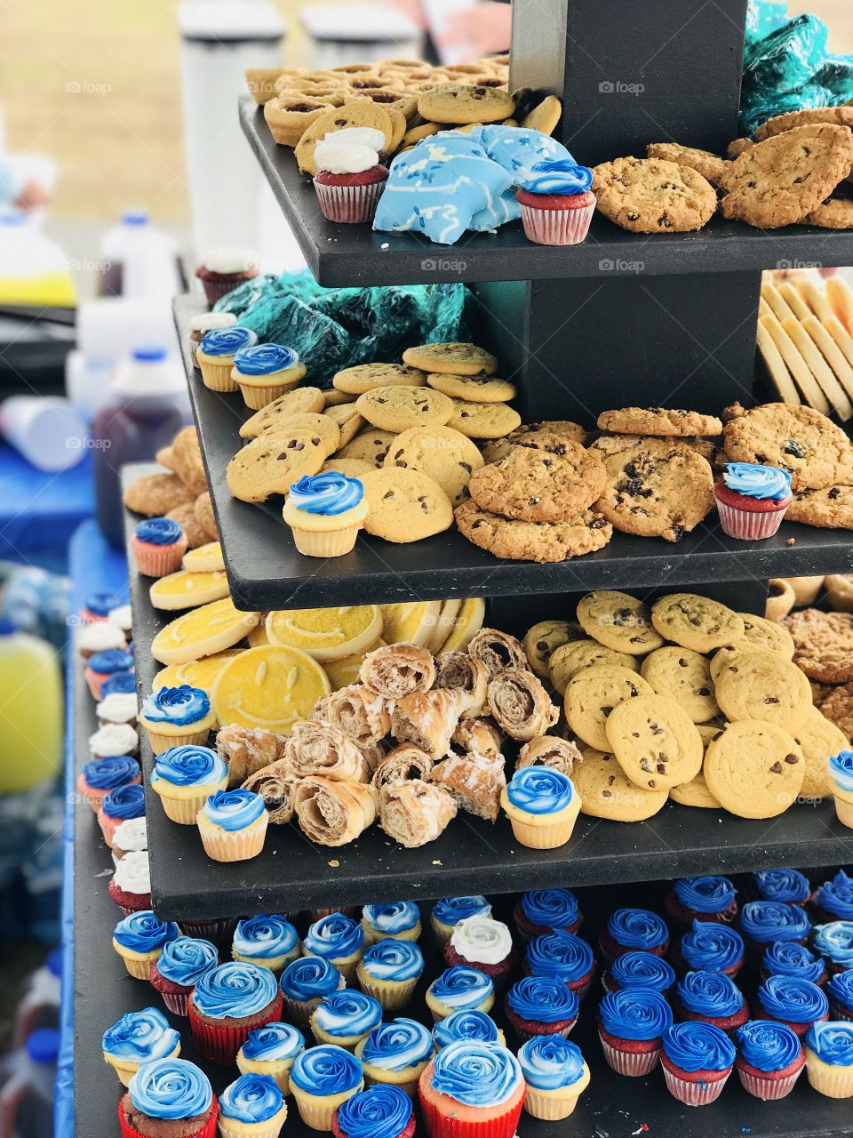 Sweet treat display of food