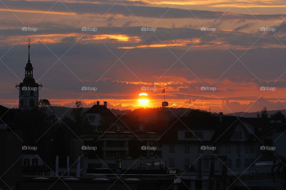 Scenic view of sunset