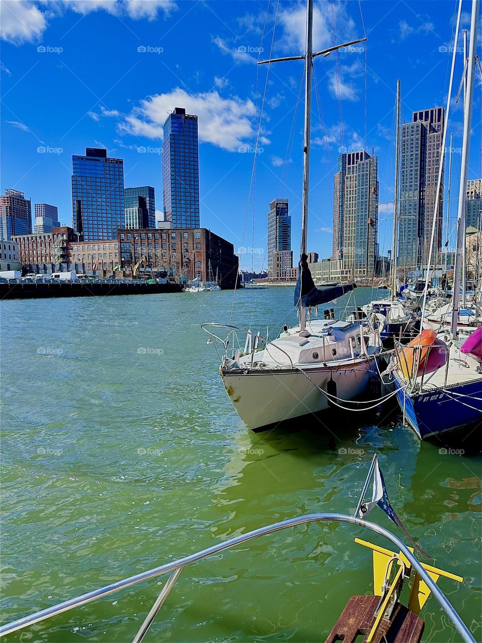 “Newtown Creek” by the “Pulaski Bridge” in LIC has many boats tied to its shore w no better views than from one of them such as “Salvation”, the “28 ft 1969 Luhrs” cabin cruiser that I & partner “Timothy Trespas” call home. 2024. Hypnotic Productons