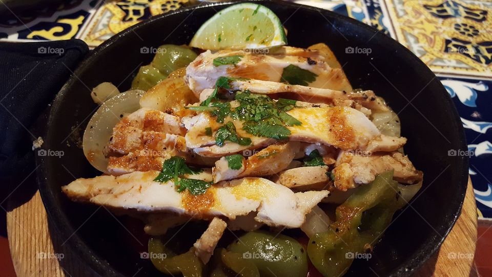 chicken fajitas