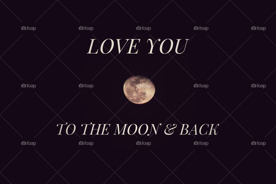 Post card Love you to the moon and back