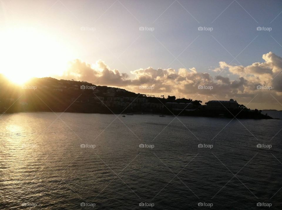 Sunrise over St Thomas