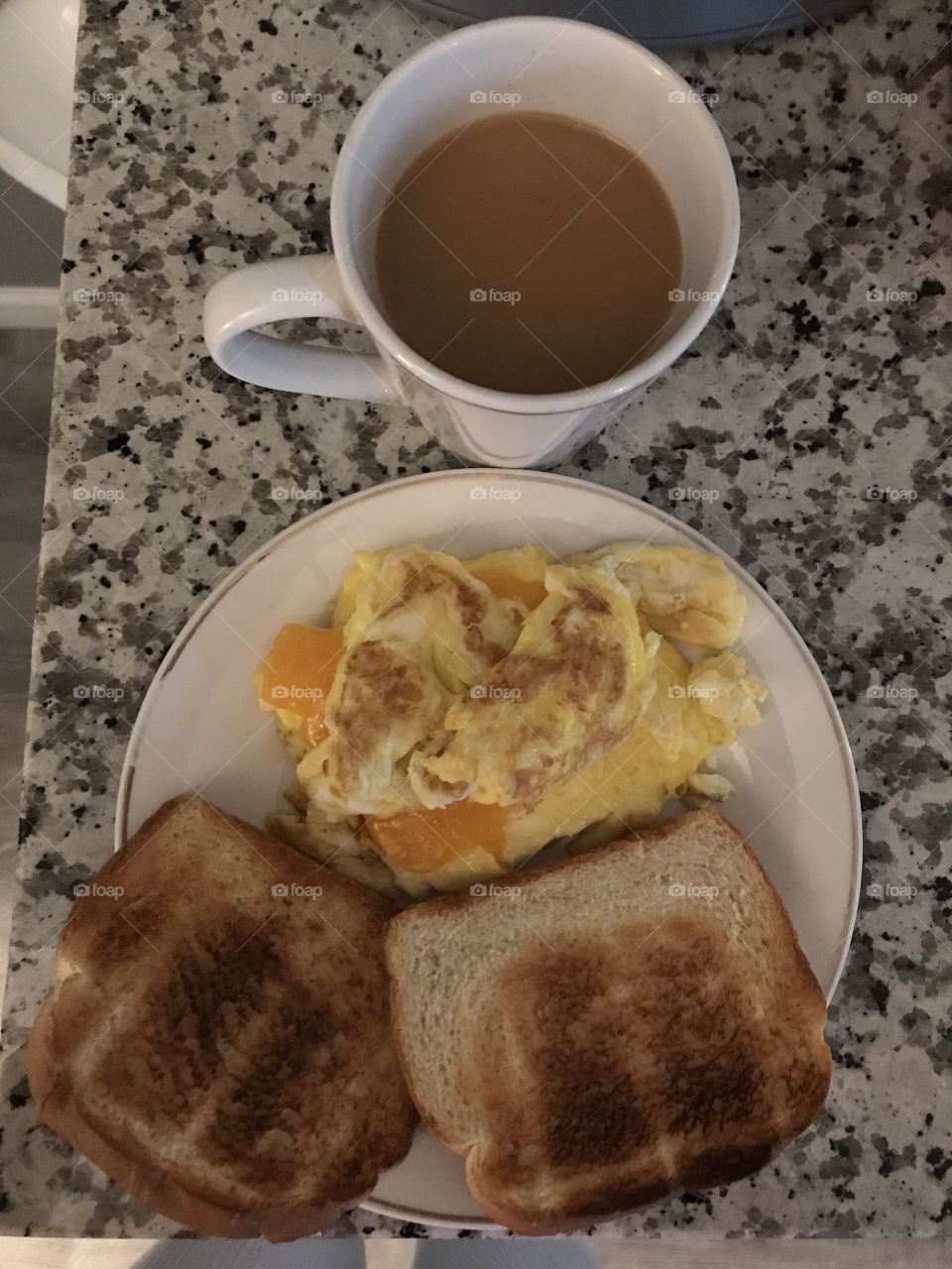 Breakfast with coffee