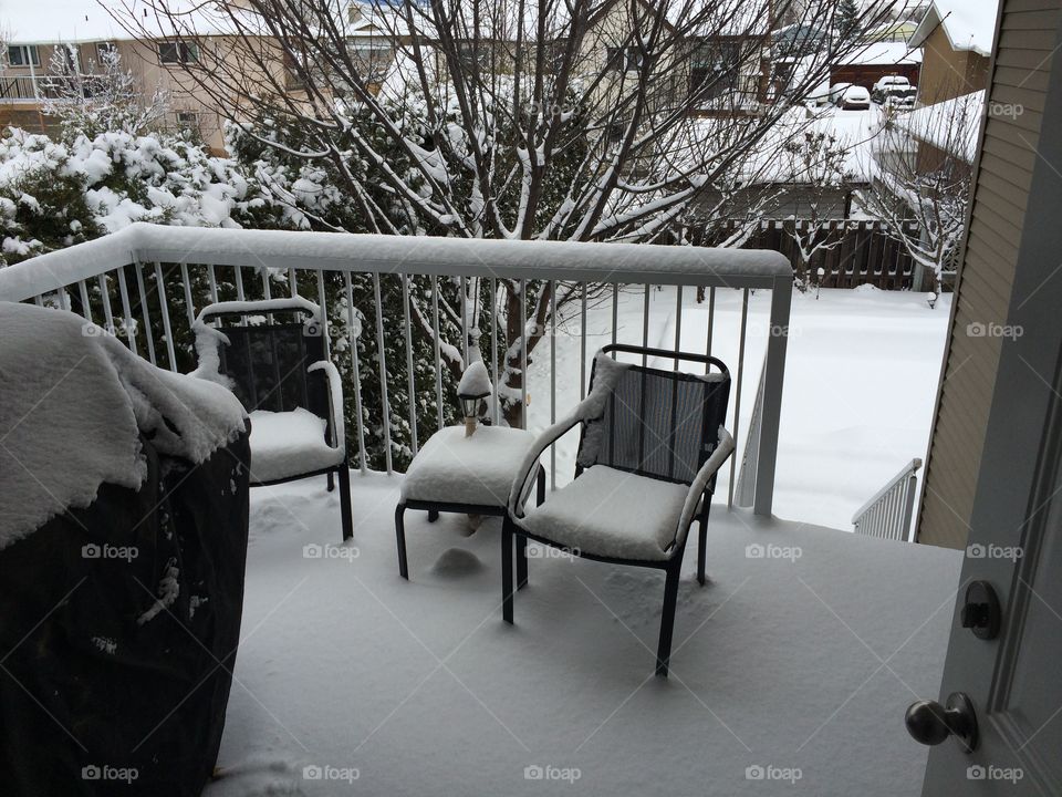 Back deck in the winter! 