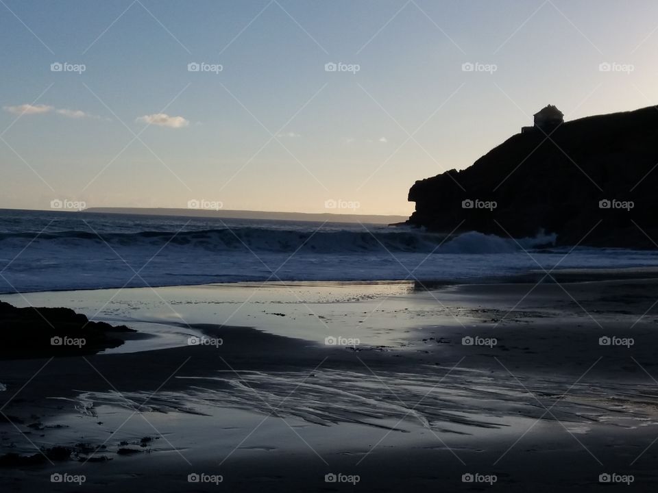 Sunset at Rinsey Cove, Cornwall