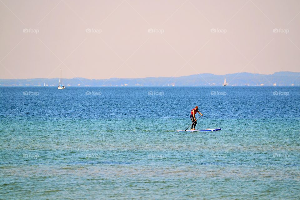 Man with his board