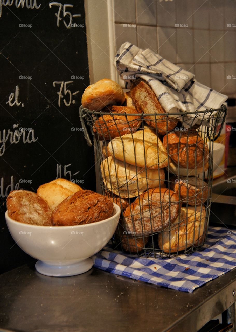 A basket of bread