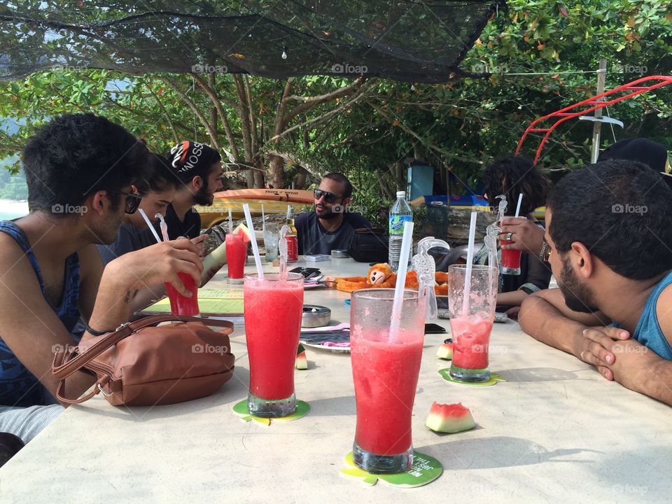 Water Melons and Friends. Somewhere in Malaysia at the beach restaurant. #life #friends #creators
