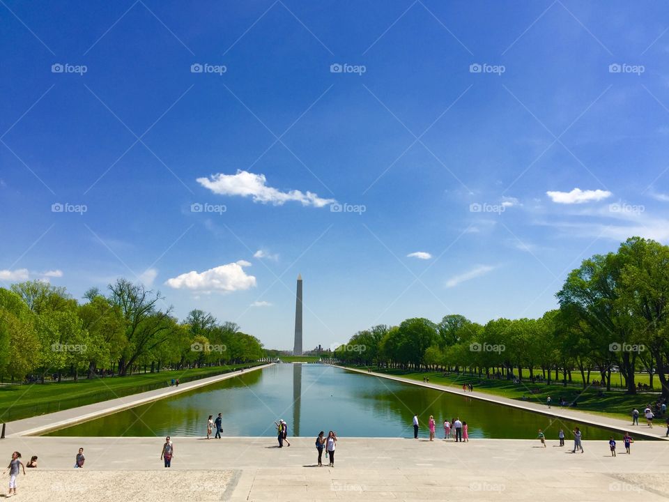 Reflected Pool at Lincoln Memorial Park Washington DC