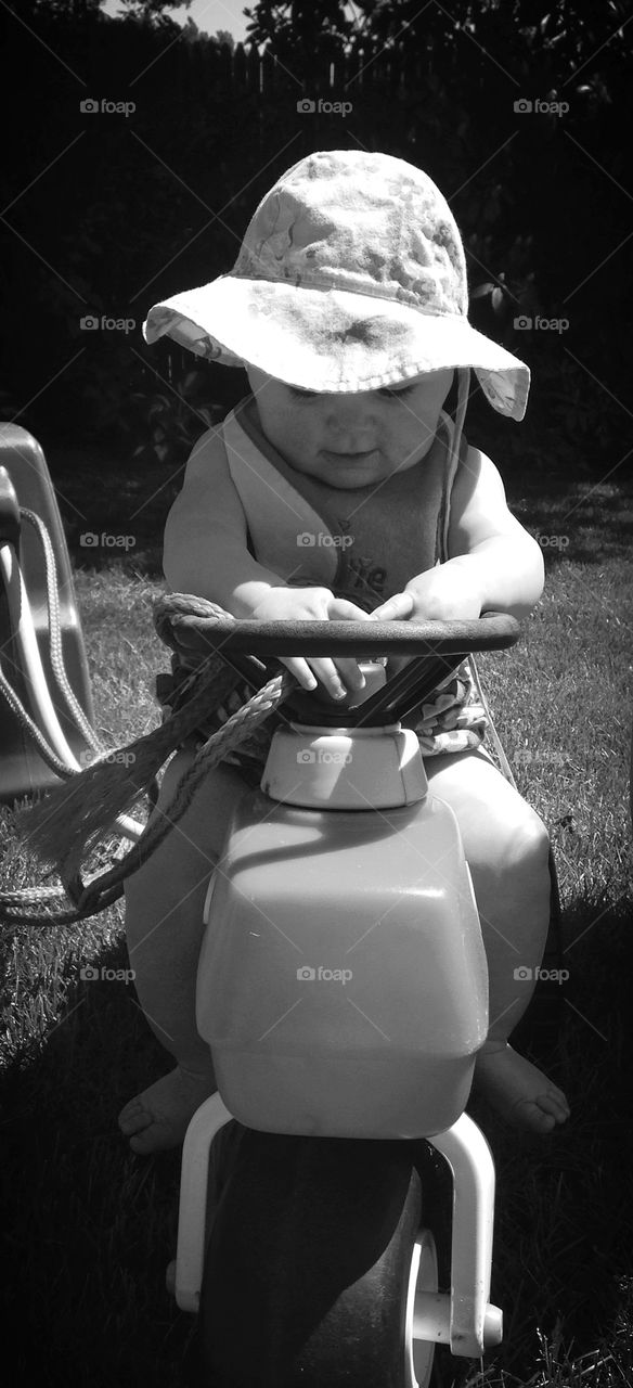 Baby bike . First time checking out the wheels - me and my bicycle mission